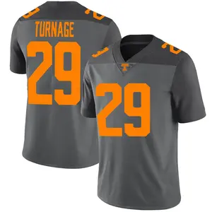 Brandon Turnage Nike Tennessee Volunteers Youth Limited Football Jersey - Gray