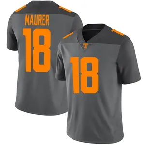 Brian Maurer Nike Tennessee Volunteers Men's Limited Football Jersey - Gray