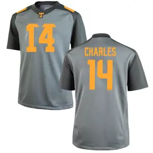Christian Charles Nike Tennessee Volunteers Men's Game College Jersey - Gray