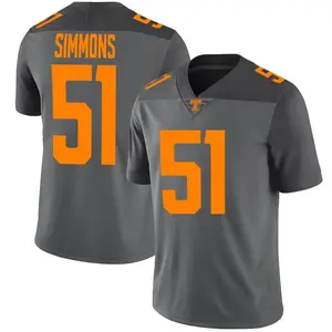 Elijah Simmons Nike Tennessee Volunteers Men's Limited Football Jersey - Gray