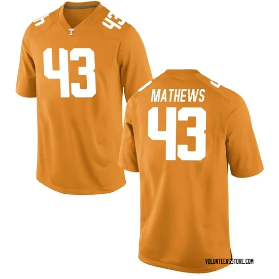 Jackson Mathews Nike Tennessee Volunteers Men's Game College Jersey - Orange