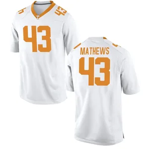 Jackson Mathews Nike Tennessee Volunteers Men's Replica College Jersey - White