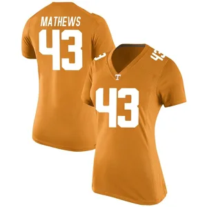 Jackson Mathews Nike Tennessee Volunteers Women's Replica College Jersey - Orange