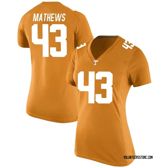 Jackson Mathews Nike Tennessee Volunteers Women's Replica College Jersey - Orange