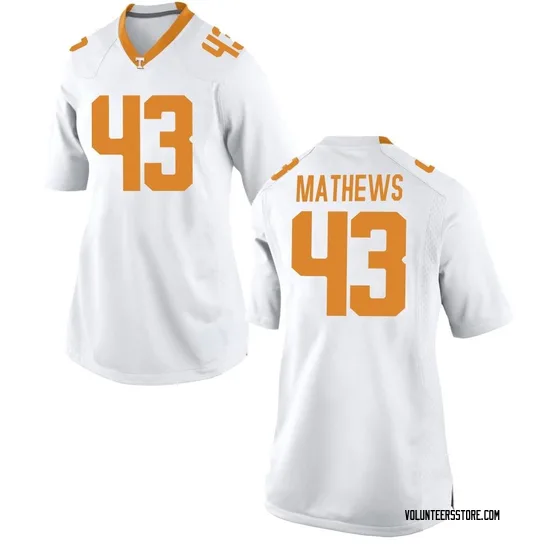 Jackson Mathews Nike Tennessee Volunteers Women's Replica College Jersey - White
