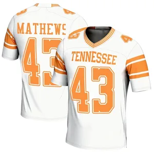 Jackson Mathews Tennessee Volunteers Youth Game Replica 2nd Football Jersey - White