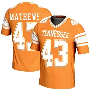 Jackson Mathews Tennessee Volunteers Youth Game Replica Football Jersey - Orange