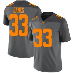 Jeremy Banks Nike Tennessee Volunteers Men's Limited Football Jersey - Gray