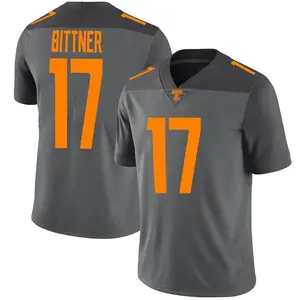 Michael Bittner Nike Tennessee Volunteers Youth Limited Football Jersey - Gray