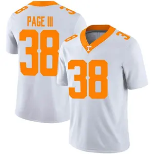 Solon Page III Nike Tennessee Volunteers Men's Game Football Jersey - White