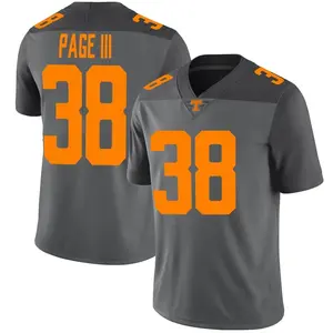 Solon Page III Nike Tennessee Volunteers Men's Limited Football Jersey - Gray