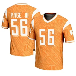 Solon Page III Tennessee Volunteers Men's Game Replica Highlight Print Football Jersey - Orange