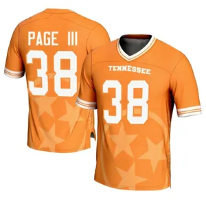 Solon Page III Tennessee Volunteers Youth Game Replica Icon Print Football Jersey - Orange