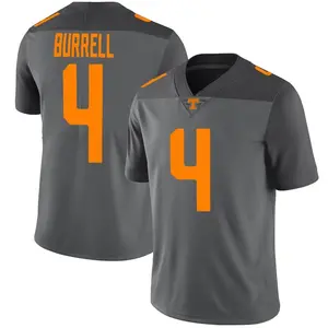 Warren Burrell Nike Tennessee Volunteers Men's Limited Football Jersey - Gray